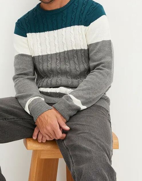 SWETER MĘSKI BEZ KAPTURA