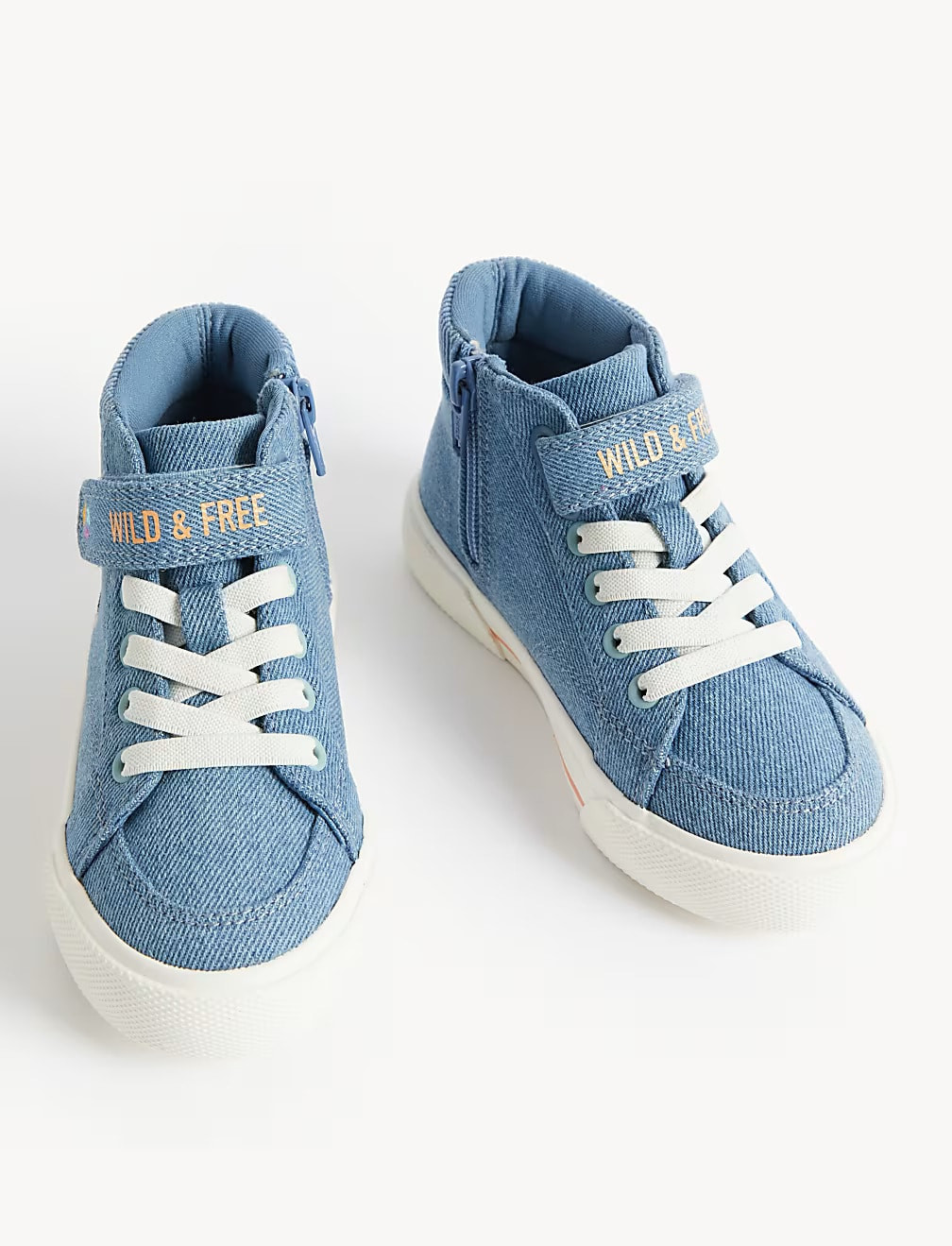 niebieskie trampki jeans haft