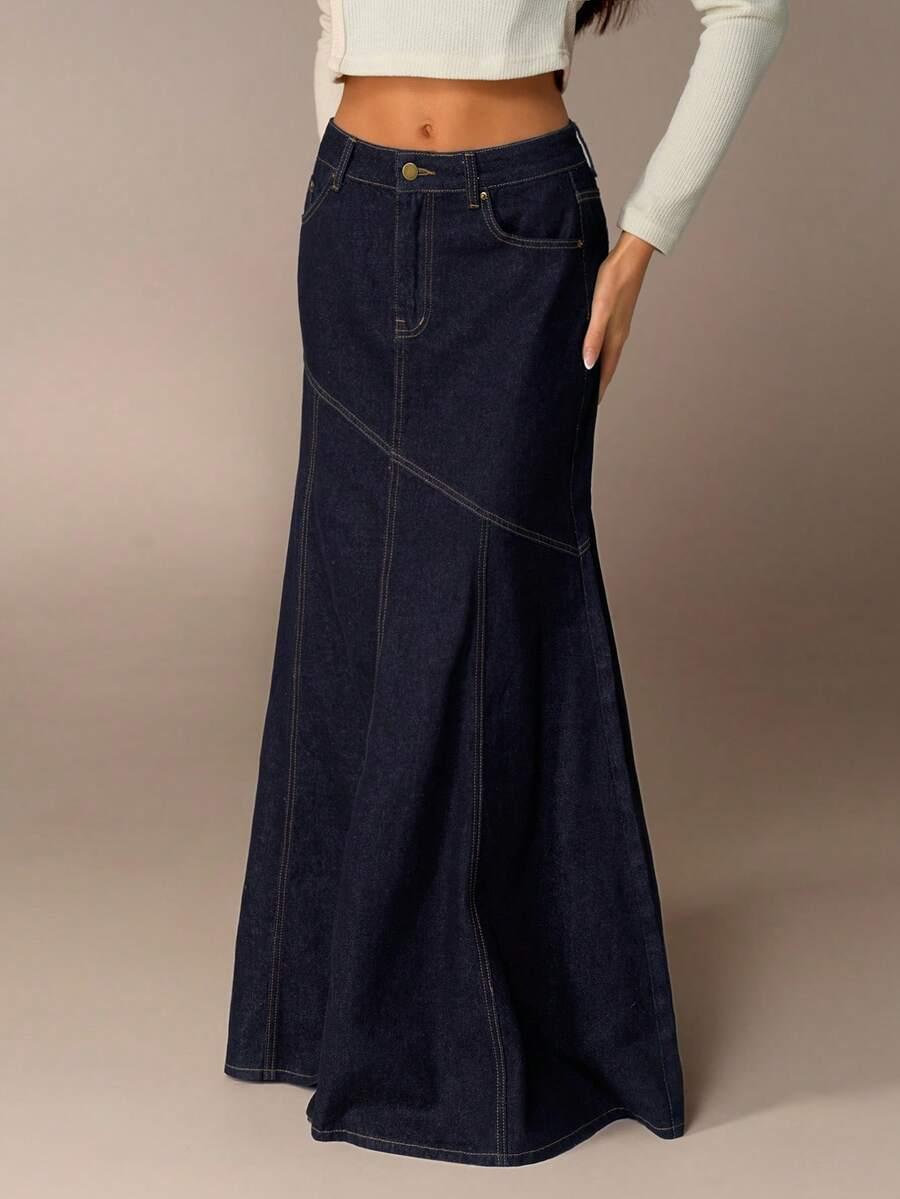 maxi spódnica jeans