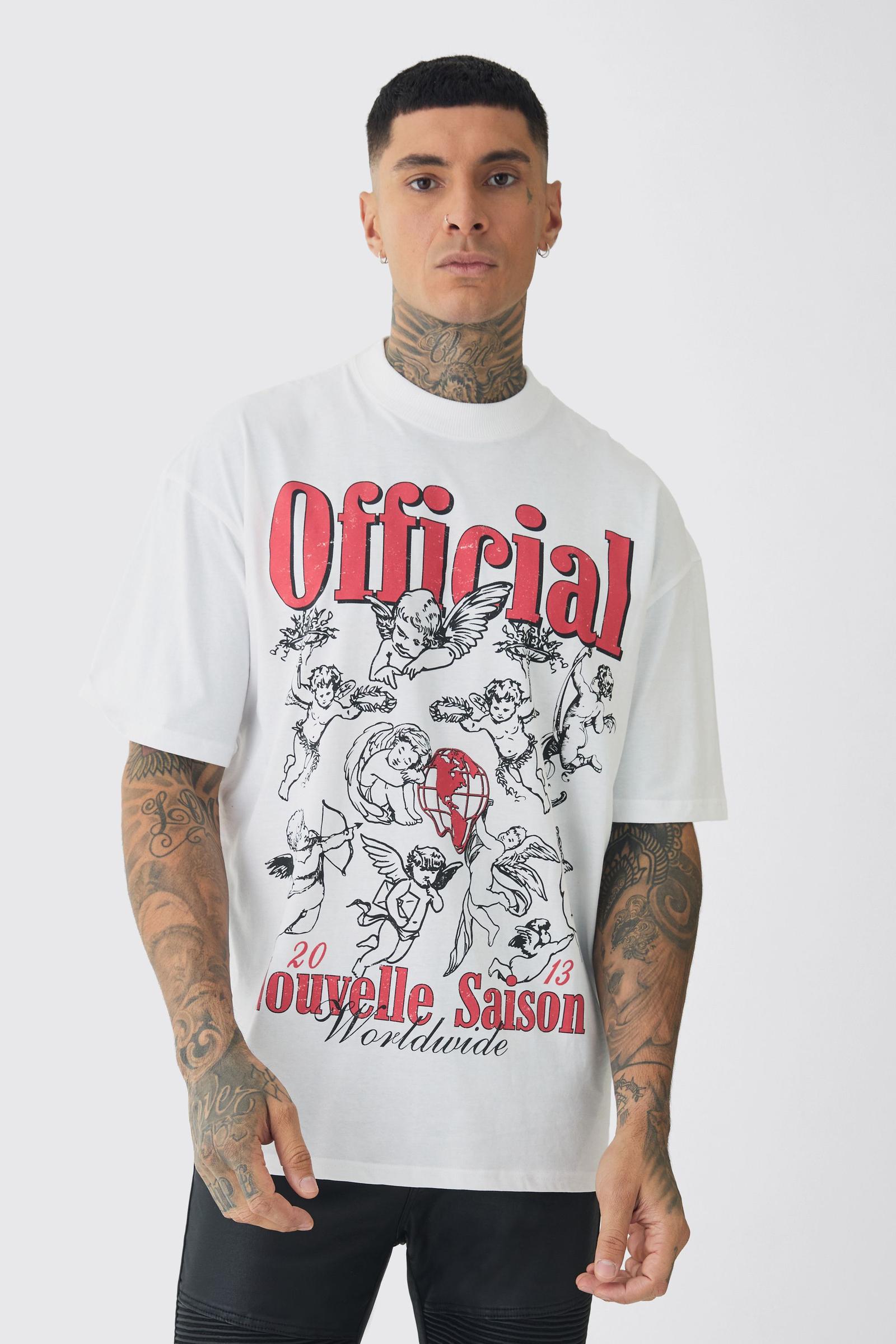 BIAŁY T-SHIRT PRINT