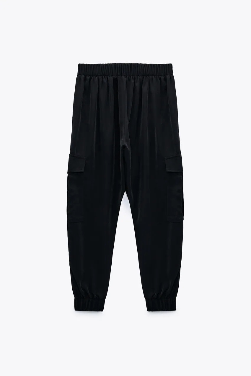 CZARNE SPODNIE JOGGERY BOJÓWKI casual