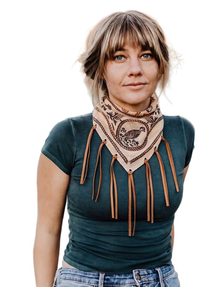 apaszka wzór frędzle