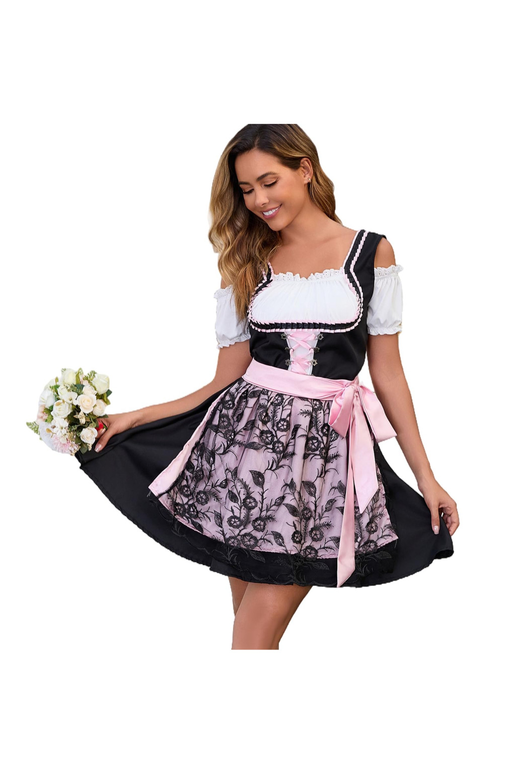 SUKIENKA TOP PAS KORONKA KOSTIUM BAWARSKI OKTOBERFEST 