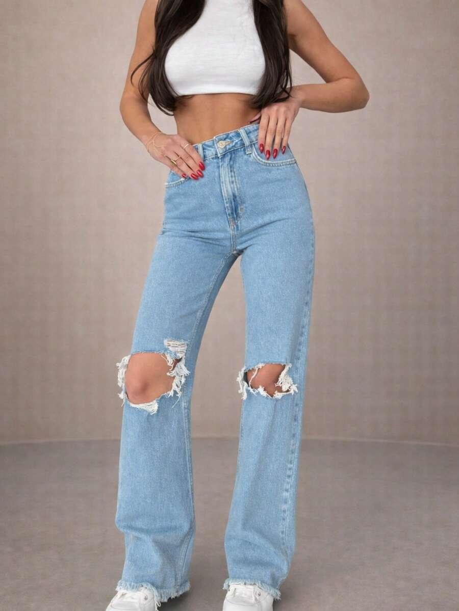 NIEBIESKIE SPODNIE JEANS