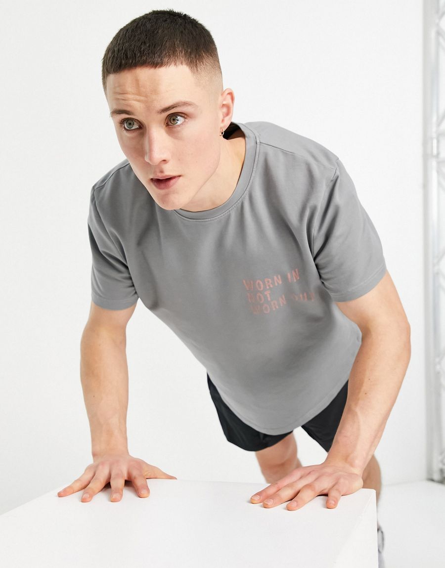 SZARY T-SHIRT WZÓR