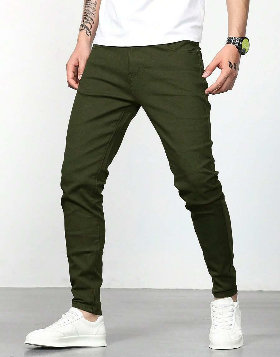 KHAKI SKINNY JEANS
