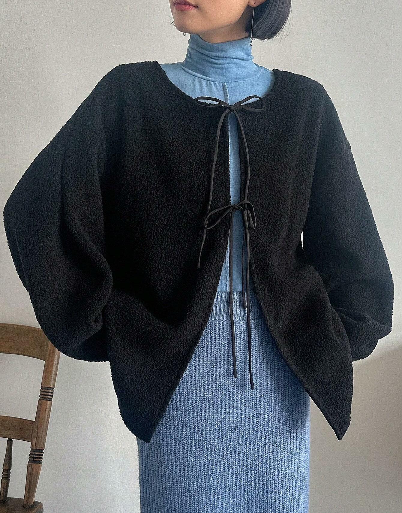 CZARNY SWETER WIĄZANIE