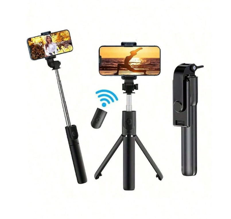 czarny selfie stick