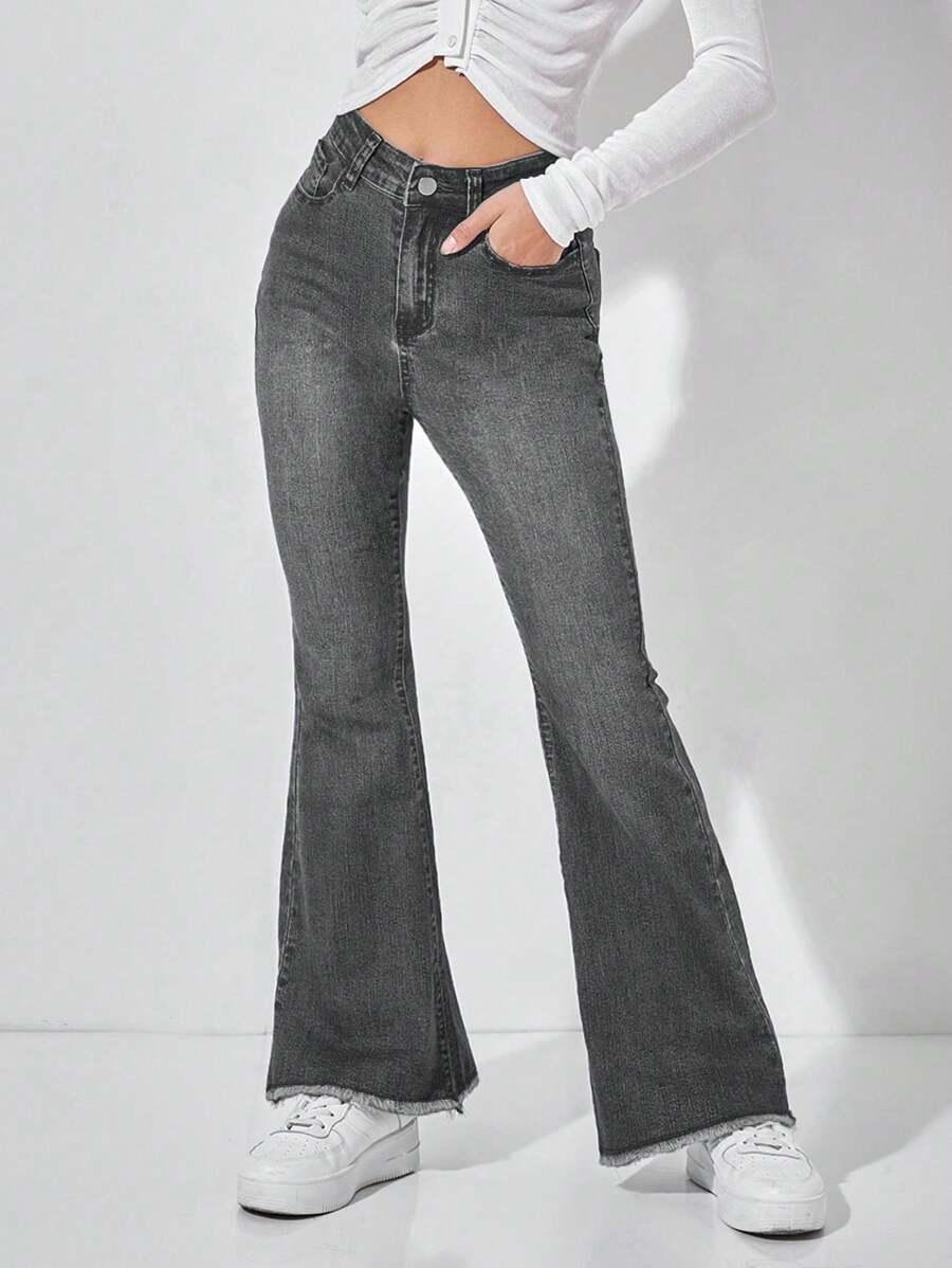 szare spodnie jeans 