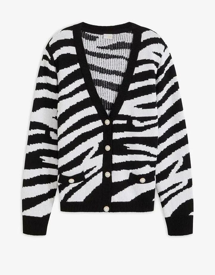 SWETER ROZPINANY Z OZDOBNYMI GUZIKAMI