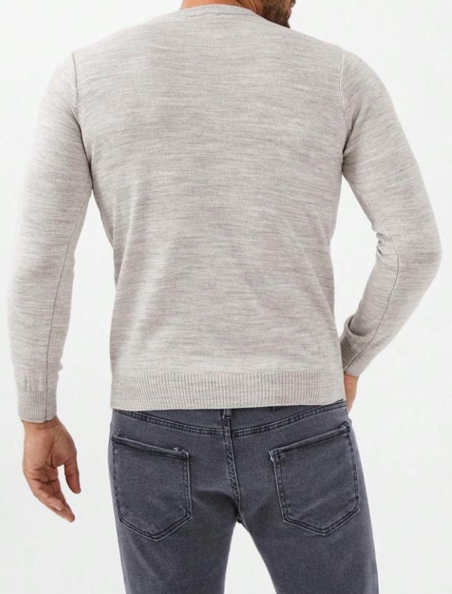 SWETER paski kontrast  DŁUGI RĘKAW