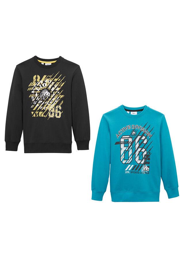 BLUZA CHŁOPIĘCA BAWEŁNIANA Z NADRUKIEM 2SZT