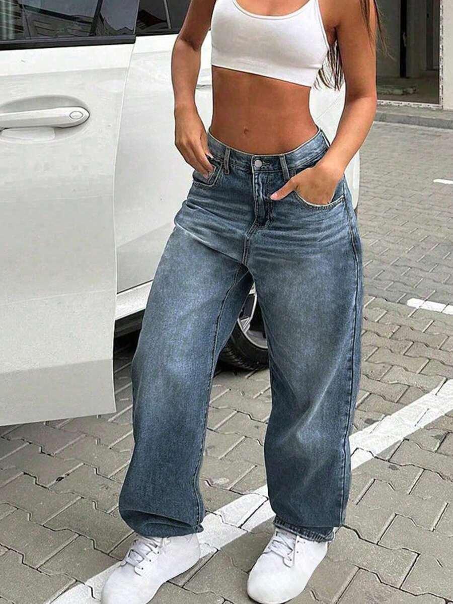 NIEBIESKIE SPODNIE JEANS