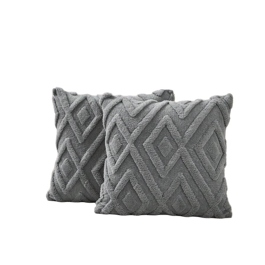 SZARA POSZEWKA NA PODUSZKĘ 2-PACK