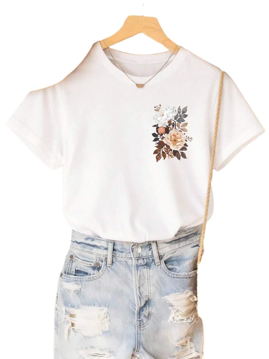 T-SHIRT DAMSKI Z NADRUKIEM