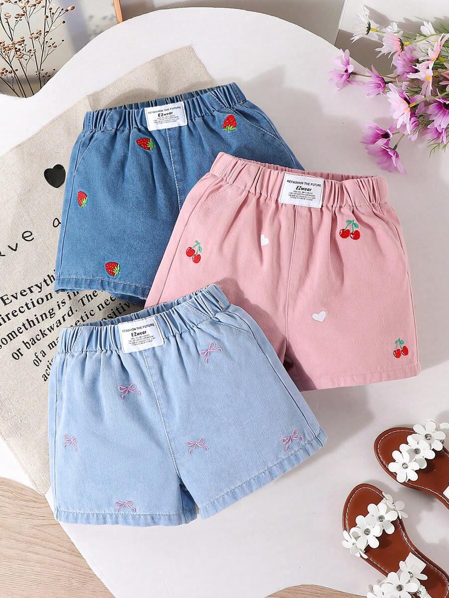 krótkie spodenki jeans 3-pack
