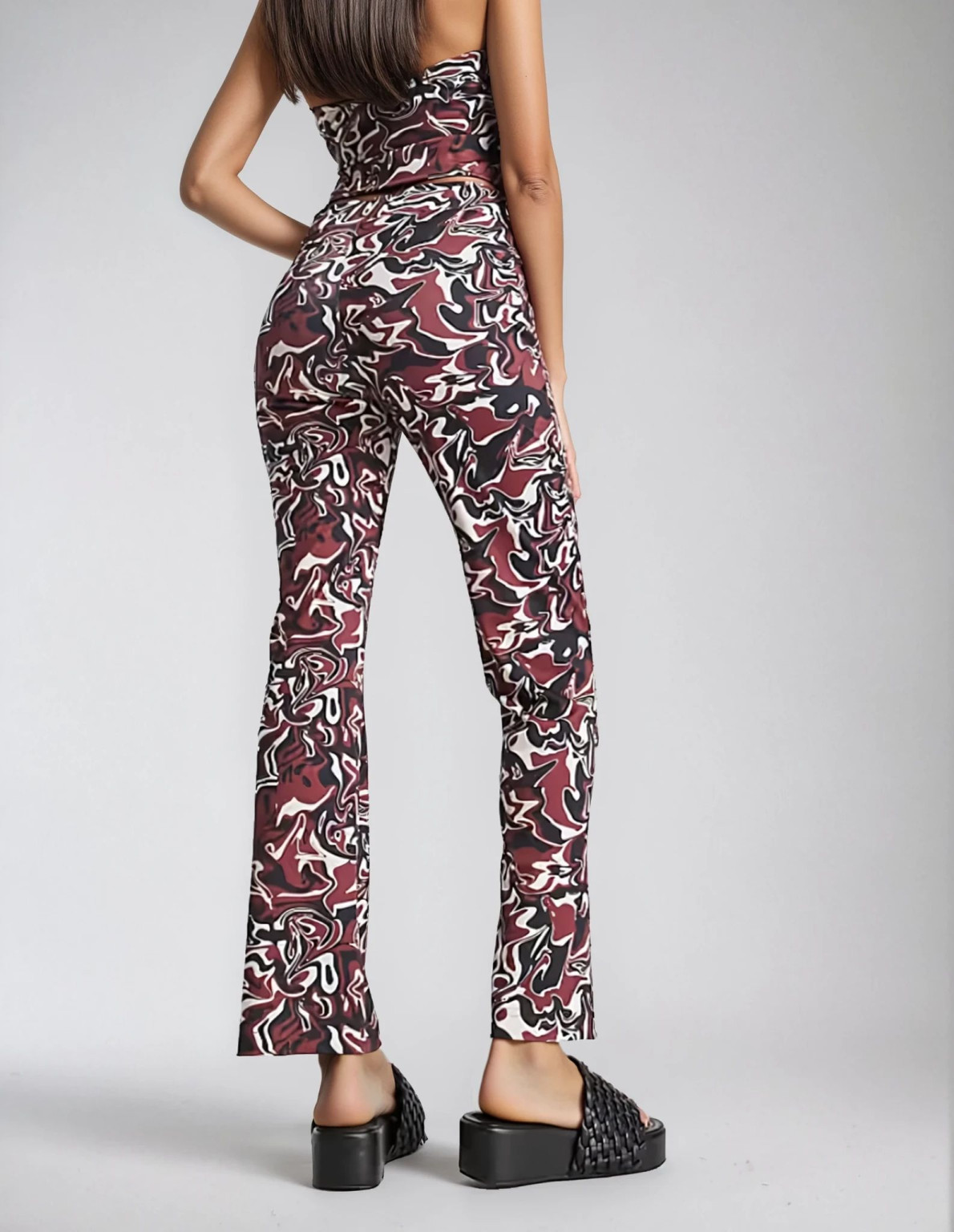 spodnie casual print