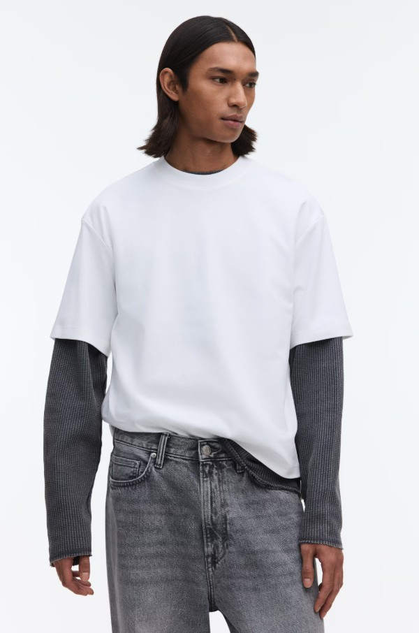 Biały gładki T-shirt