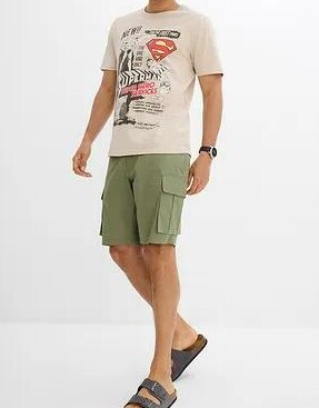 T-SHIRT MĘSKI OKRĄGŁY DEKOLT BAWEŁNA NADRUK