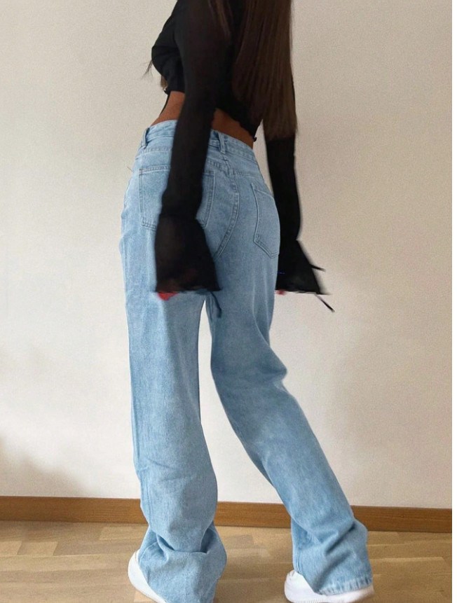 NIEBIESKIE SPODNIE JEANS