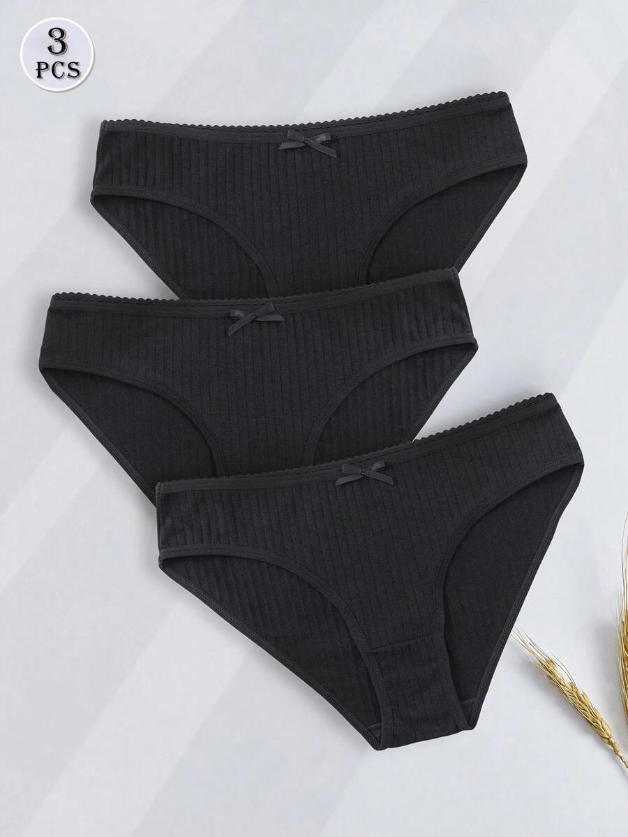 czarne majtki 3-pack 