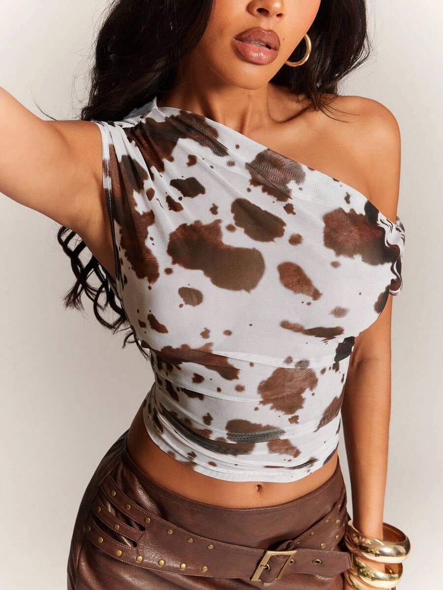 top animal print siateczka