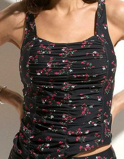TOP TANKINI W KWIATY