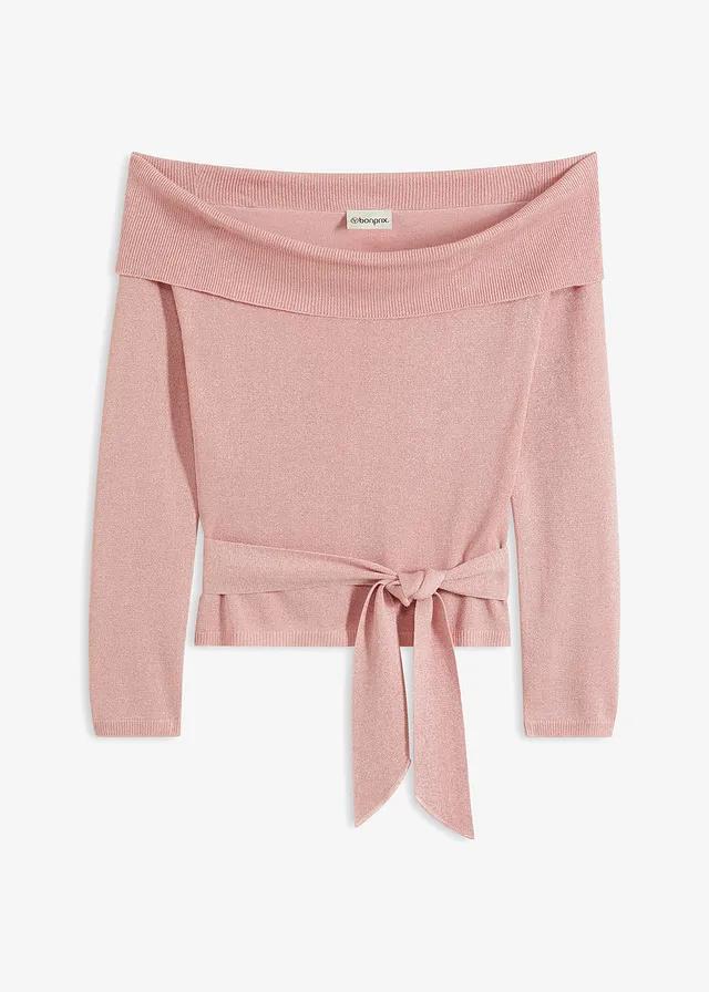 SWETER Z ODKRYTYMI RAMIONAMI