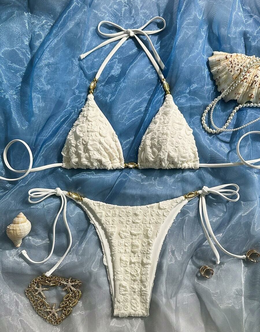 komplet bikini struktura wiązanie