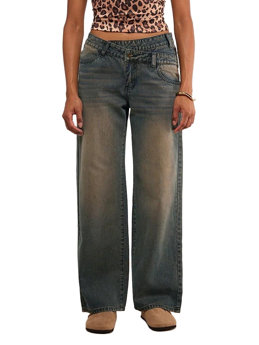 SPODNIE JEANSOWE DAMSKIE 