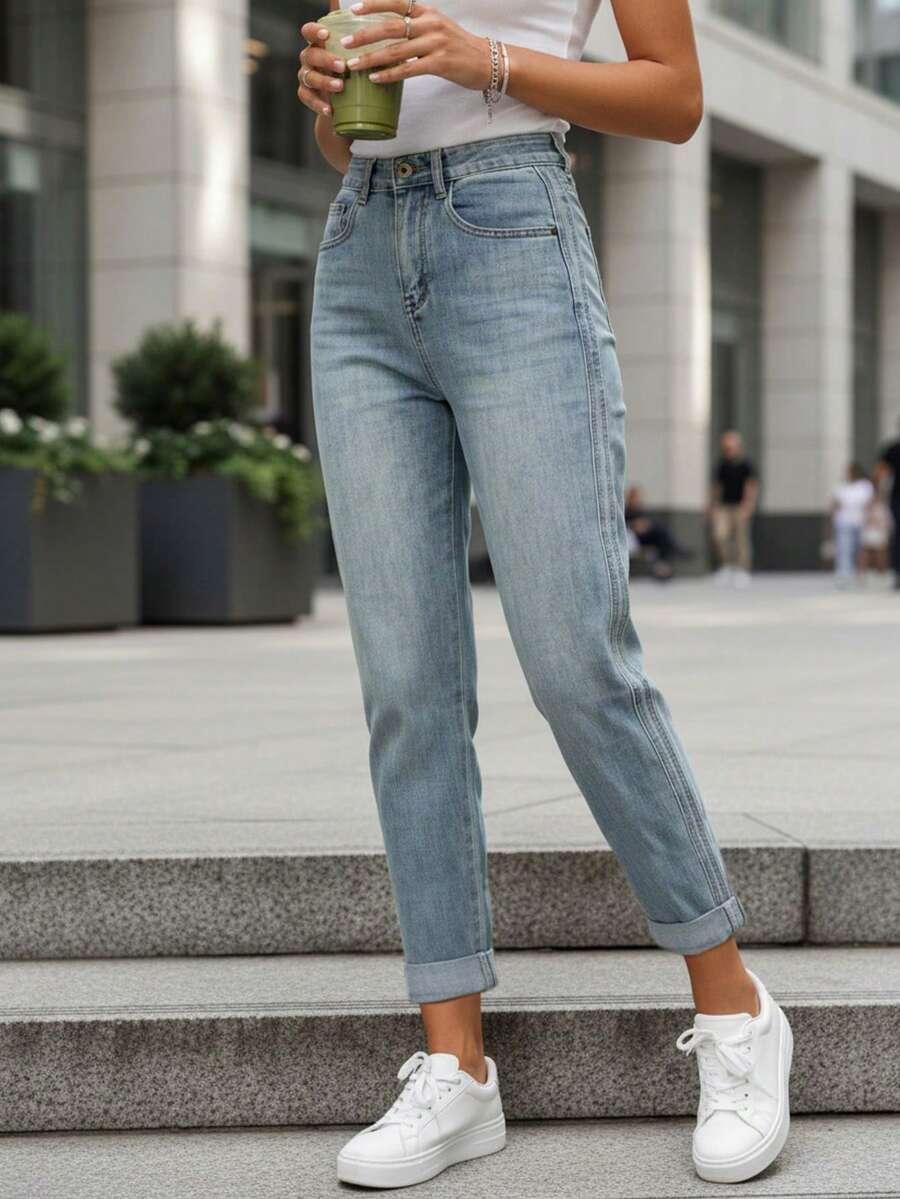 NIEBIESKIE SPODNIE JEANS
