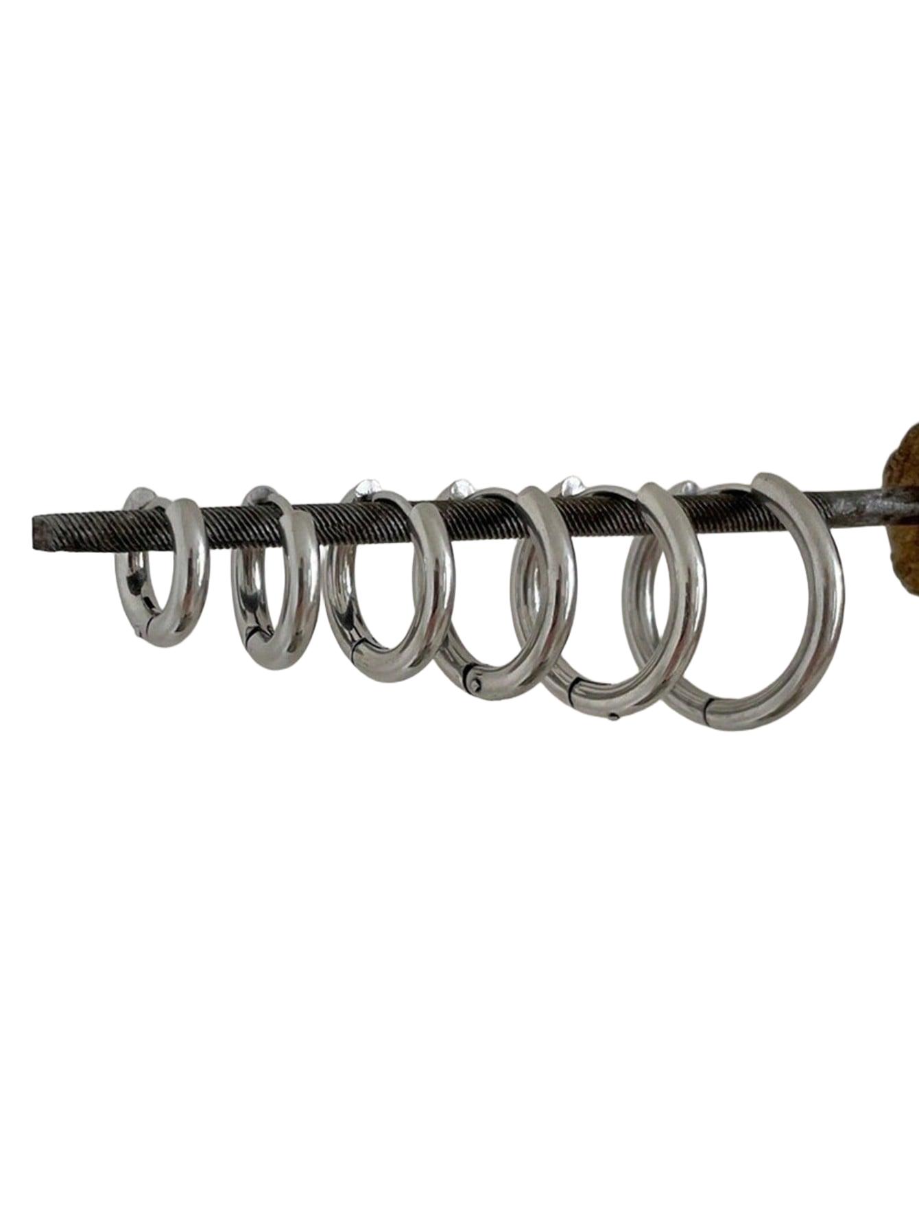 srebrne kolczyki piercing 7-pack