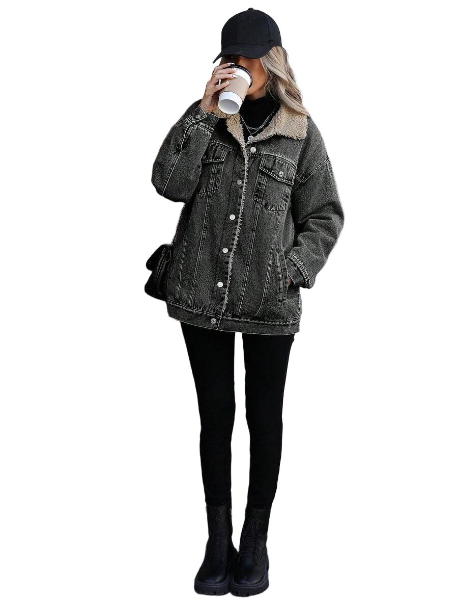 szara kurtka jeans