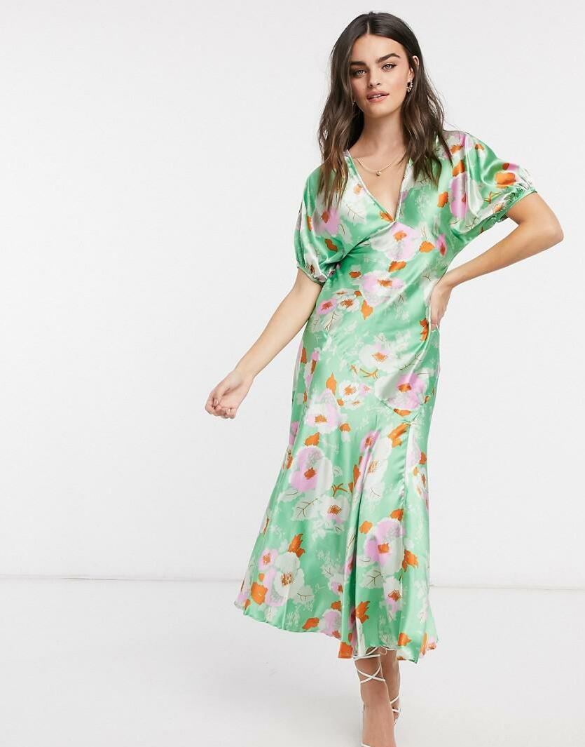 MIDI SUKIENKA V-NECK