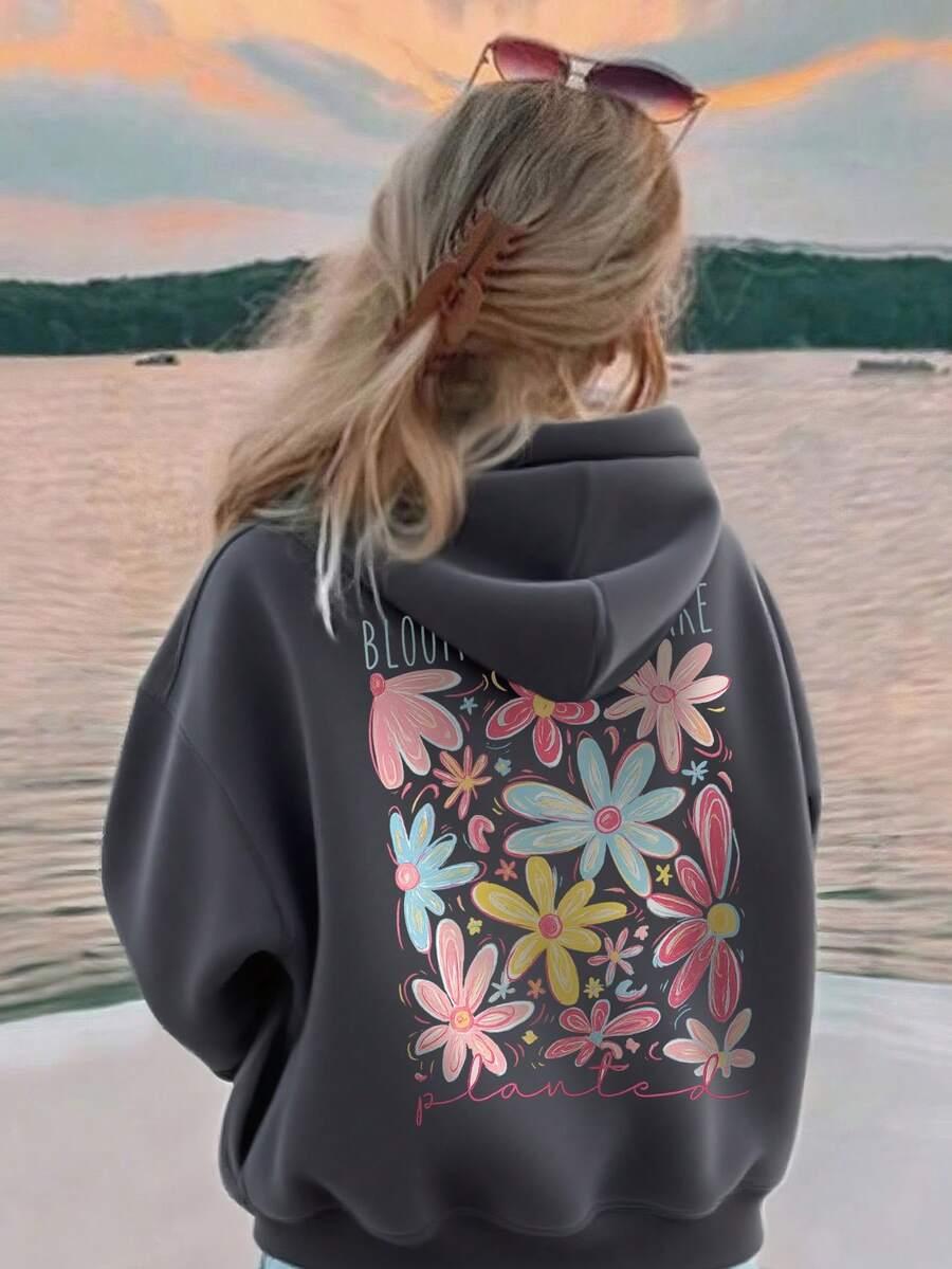 BLUZA Z KAPTUREM PRINT
