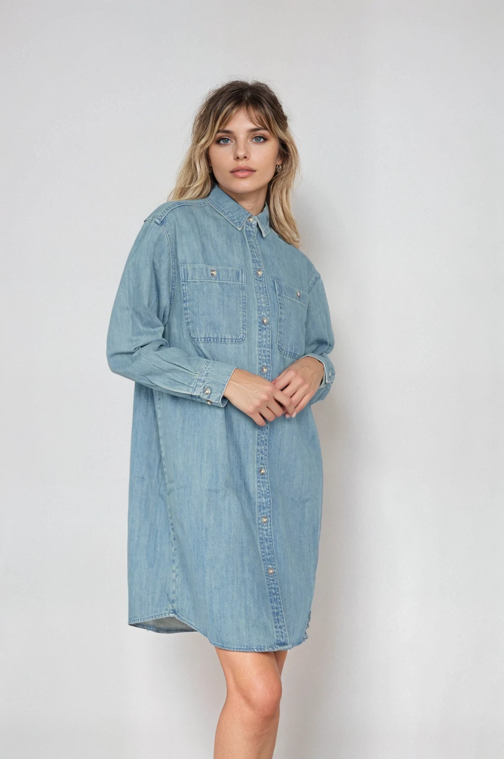 MINI SUKIENKA JEANS DŁUGI RĘKAW