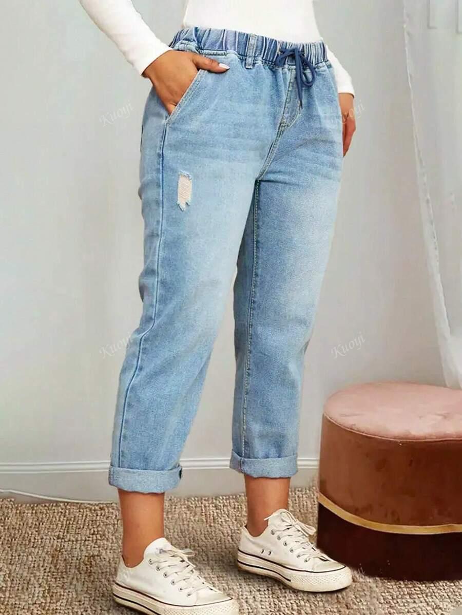 NIEBIESKIE SPODNIE JEANS