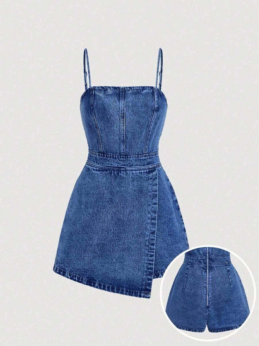 NIEBIESKI KOMBINEZON JEANS