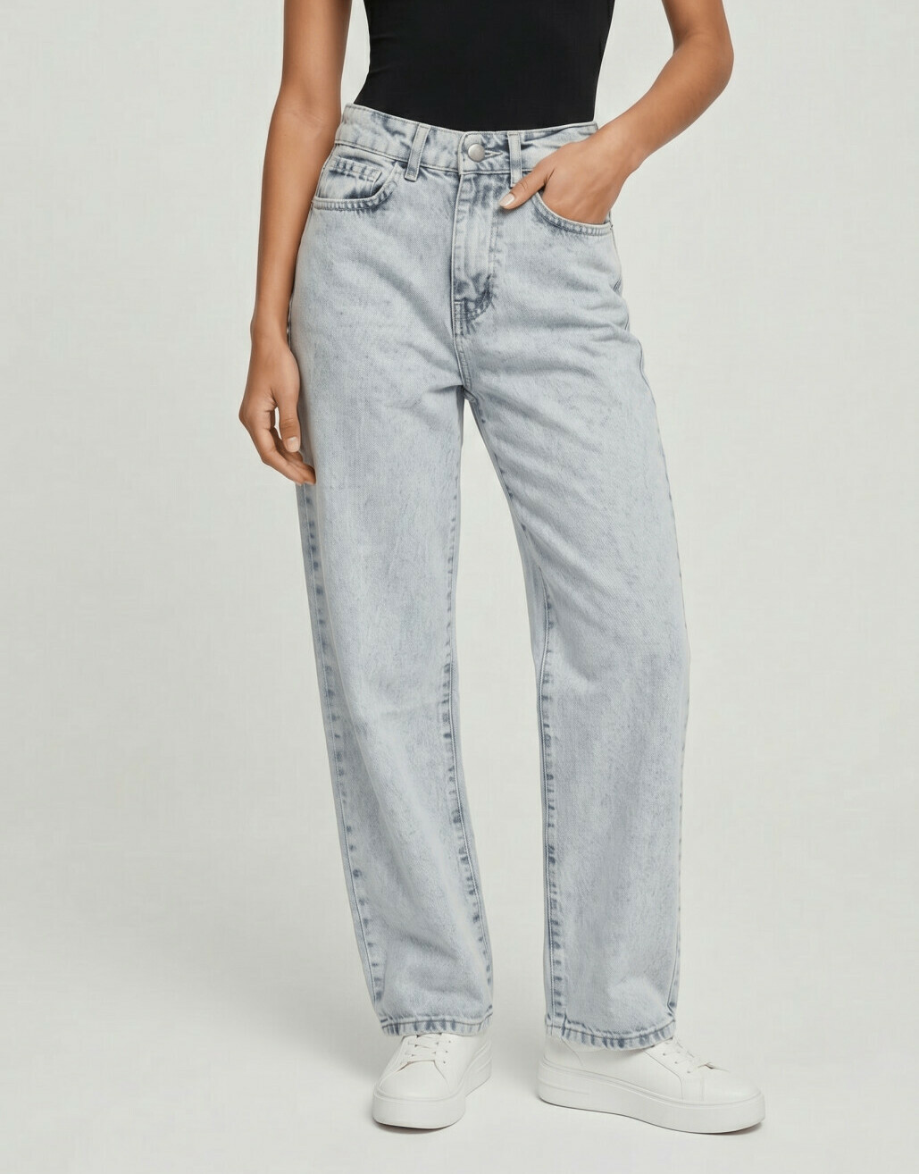 PROSTE SPODNIE JEANS
