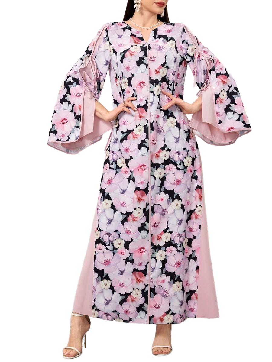 SUKIENKA W KWIATY MAXI 