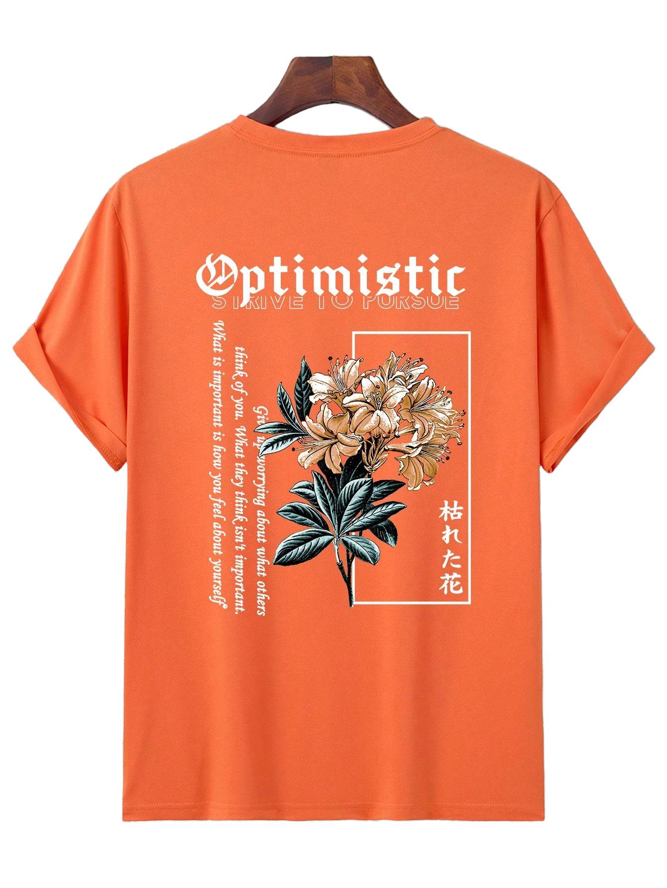 T-SHIRT MĘSKI OKRĄGŁY DEKOLT Z NADRUKIEM