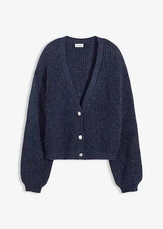 SWETER ROZPINANy Z POŁYSKUJĄCĄ NICIĄ