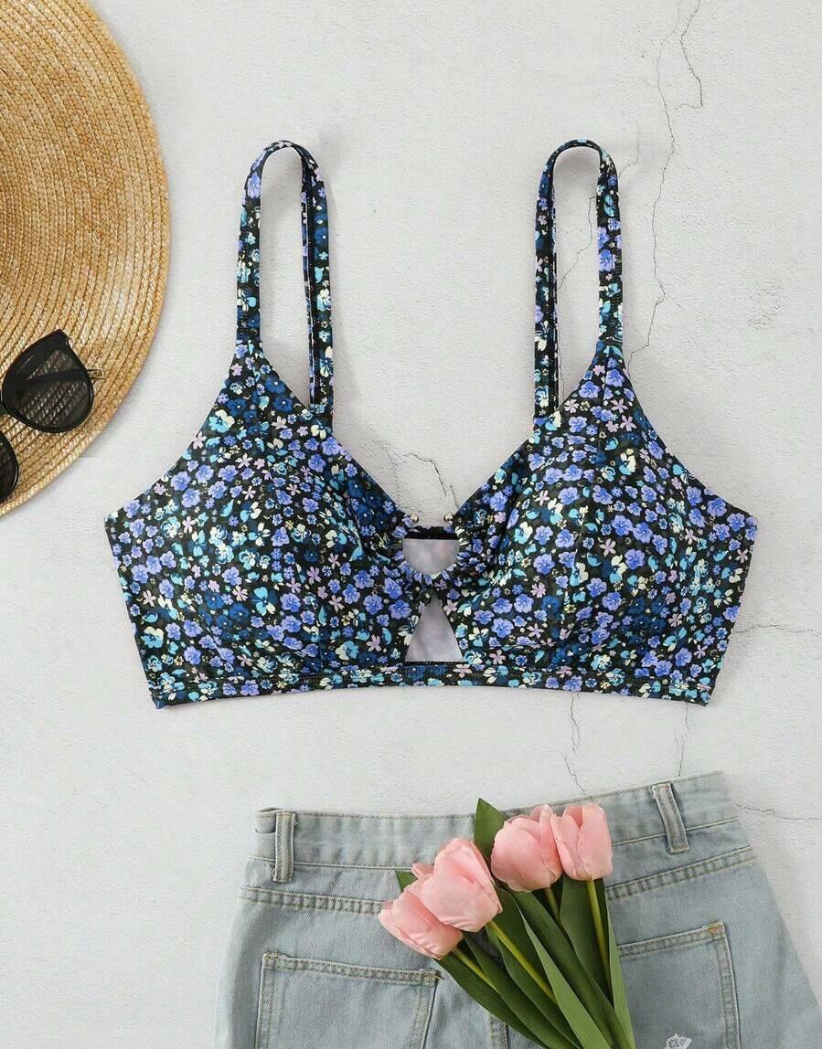 GÓRA OD BIKINI print kwiaty