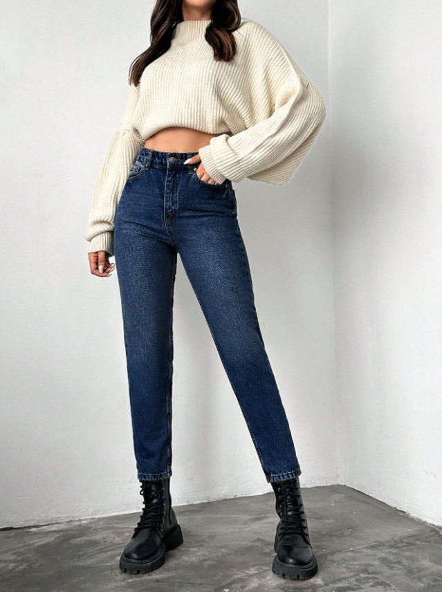 SPODNIE JEANS RURKI 