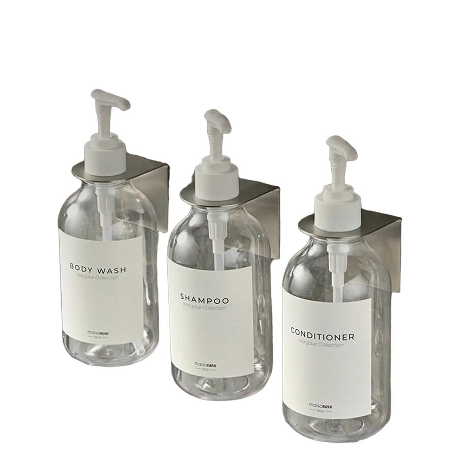 srebrny uchwyt na pojemnik łazienkowy 3-pack