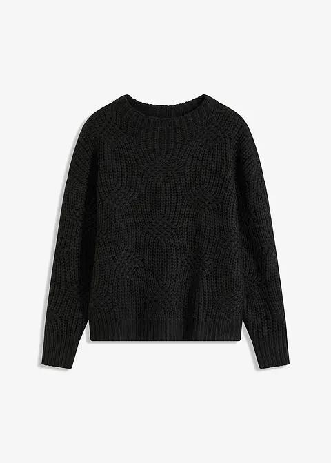 SWETER DZIANINOWY DAMSKI
