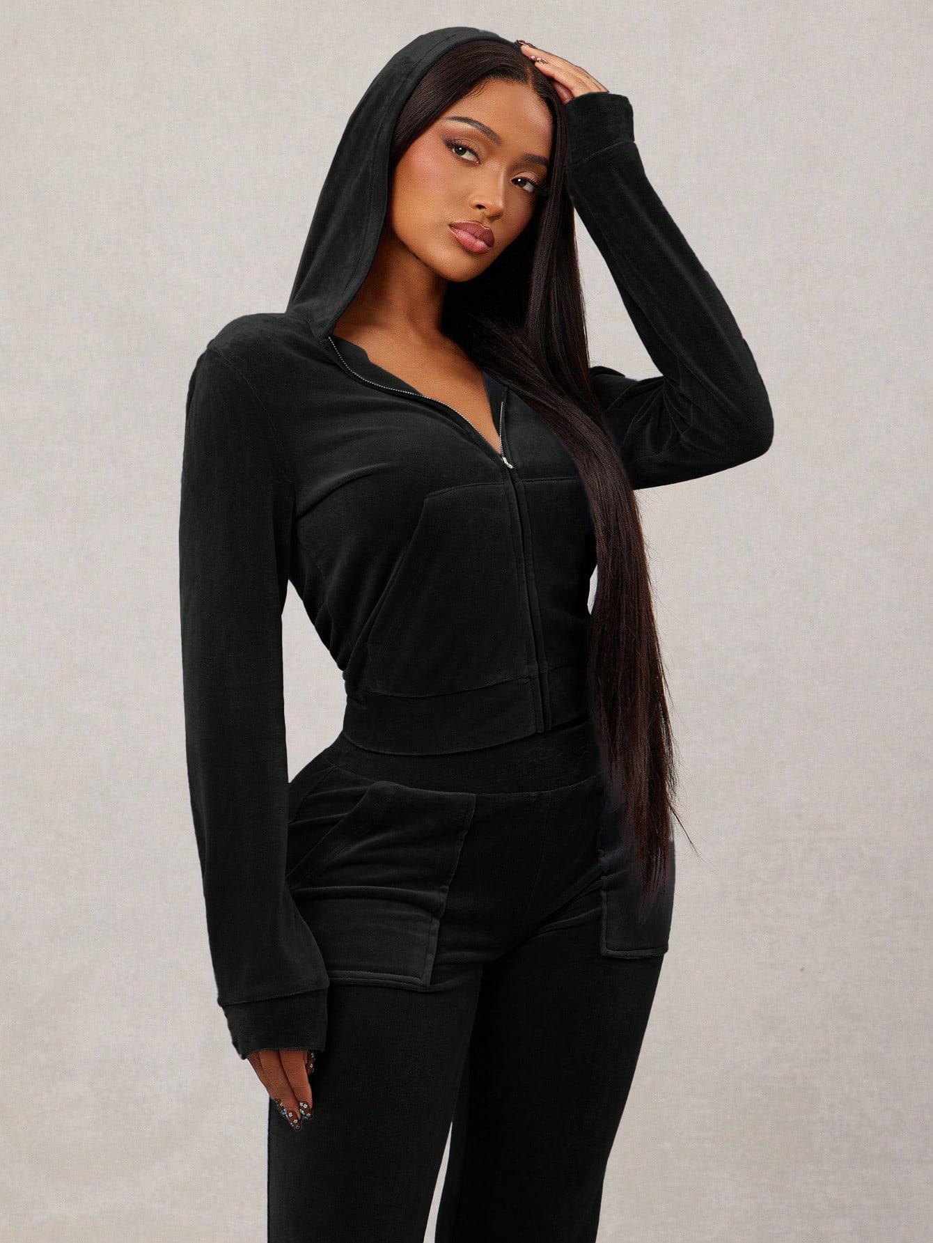 czarna bluza kaptur 