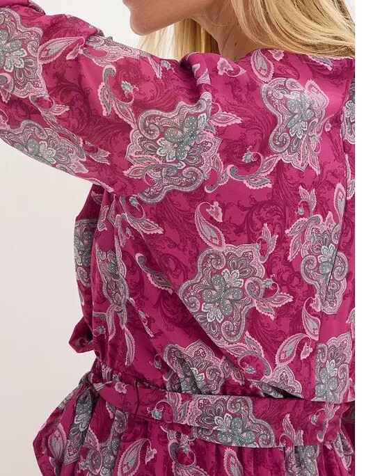 SUKIENKA BOHO MIDI Z DEKOLTEM V AZTECKI WZÓR