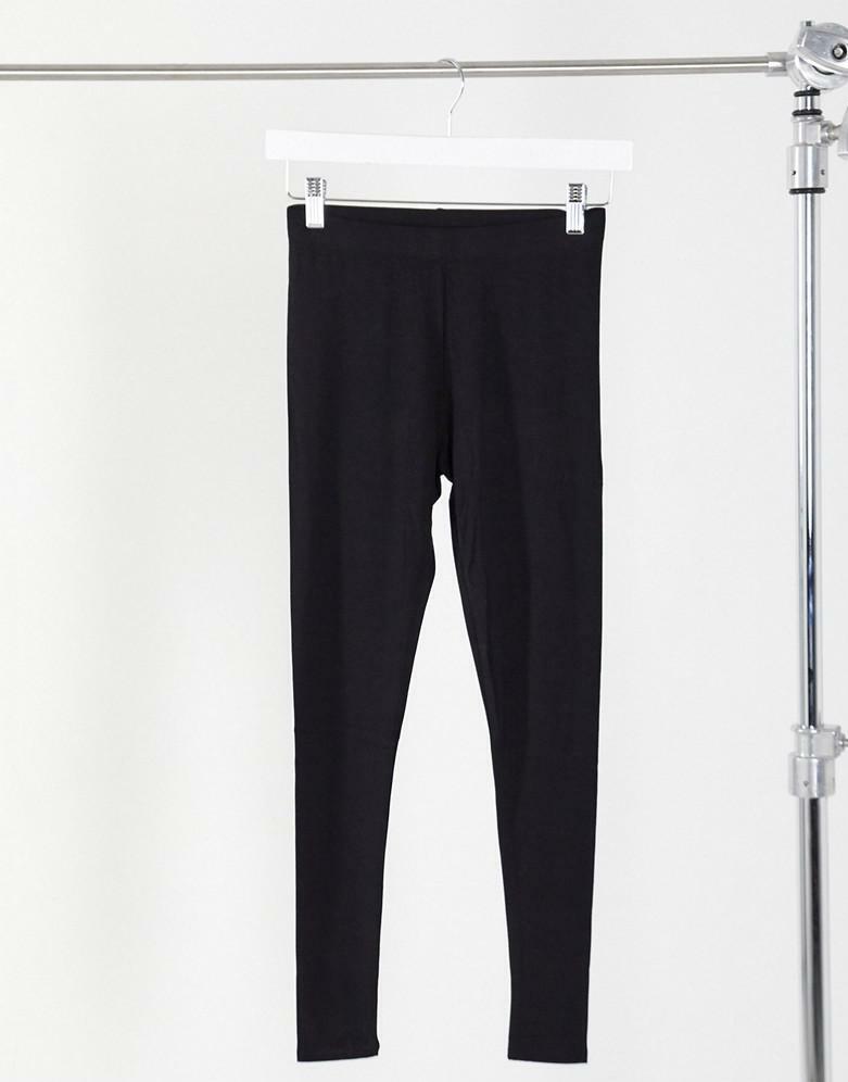 czarne klasyczne legginsy