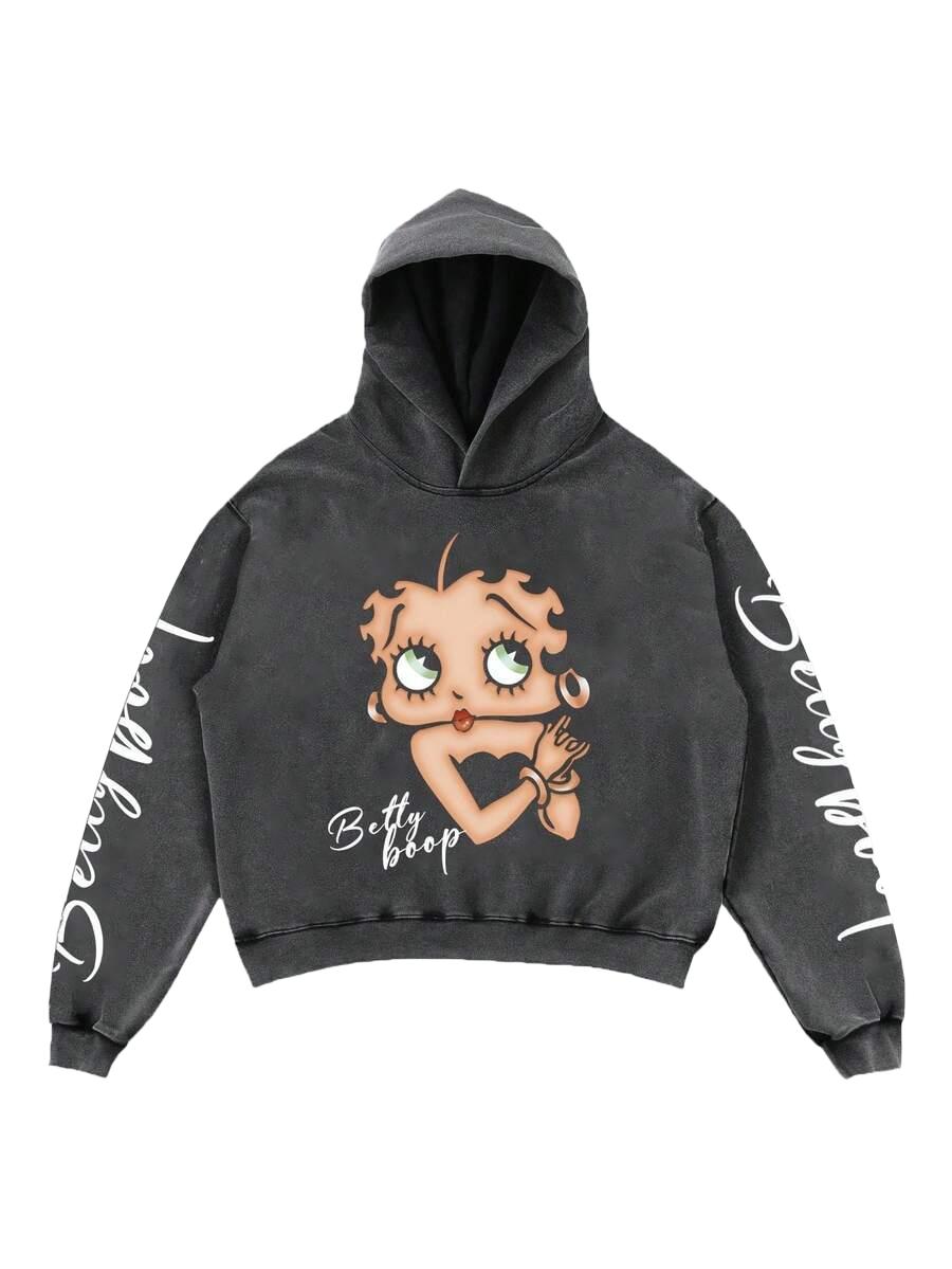 BLUZA Z KAPTUREM NADRUK